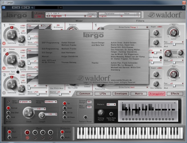 Waldorf Largo - AAX VST VST3 32&64 Bit - Vers. 1.5.2 RC1 ( Windows )